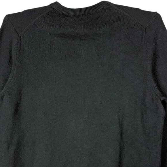 Izod Men's Classic Pullover Black Striped Crewneck Sweater Size Large NWT - Picture 4 of 11